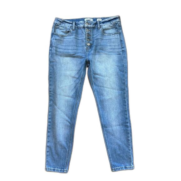 Kancan Signature Mid-Rise Ankle Skinny Stretch Women's Jean Button Fly Size 31